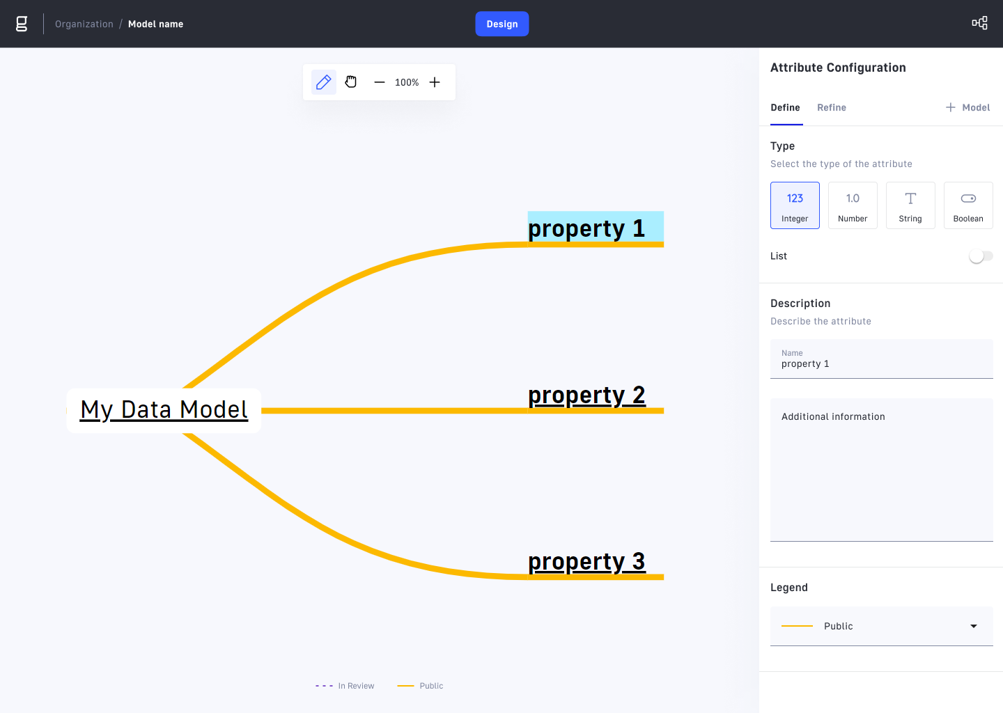 Data Model Attribute - Define